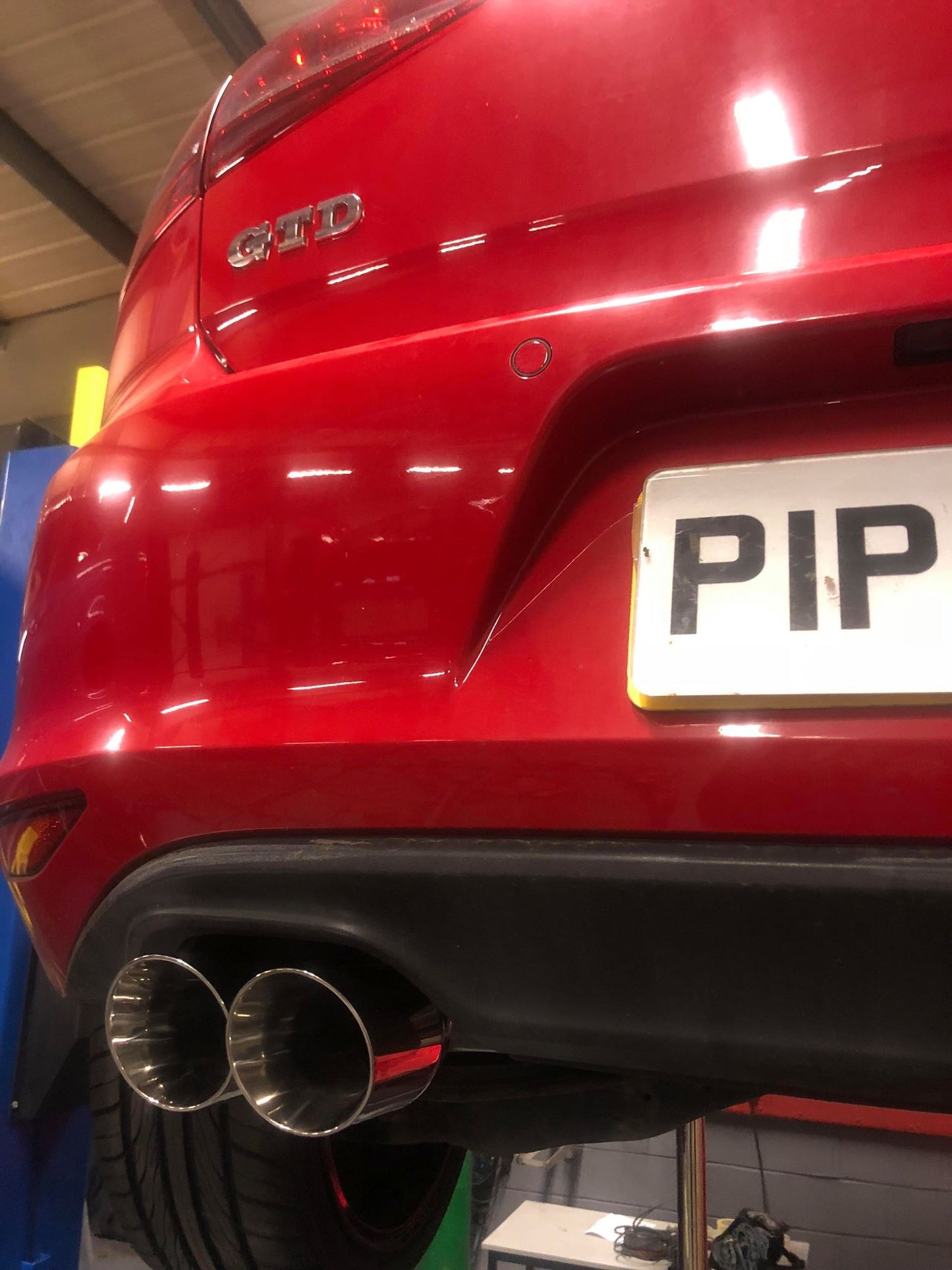 VW Golf MK7 2.0 GTD (without sound pack) Back Box Delete Pipe Dynamics Performance Exhaust