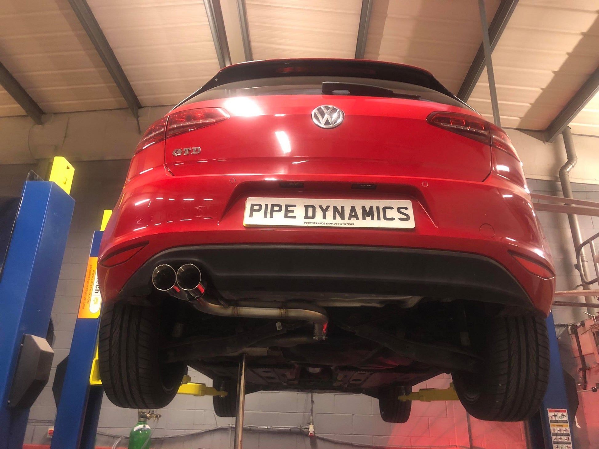 VW Golf MK7 2.0 GTD (without sound pack) Back Box Delete Pipe Dynamics Performance Exhaust